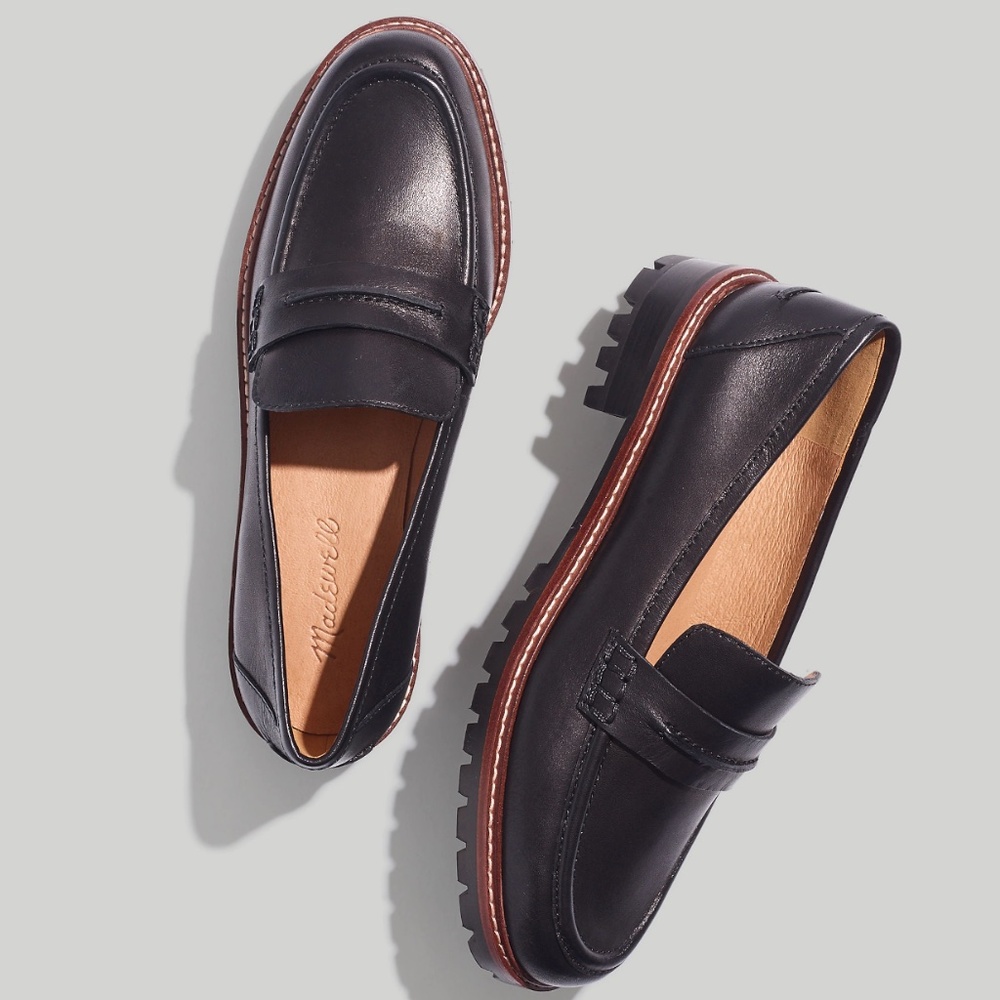 New MADEWELL The Corinne Lugsole Loafer in True Black